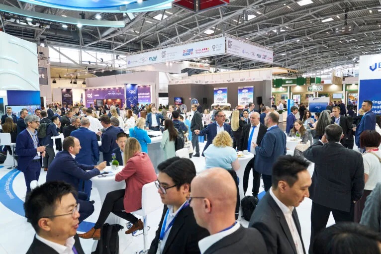 red blue modern logistic presentation